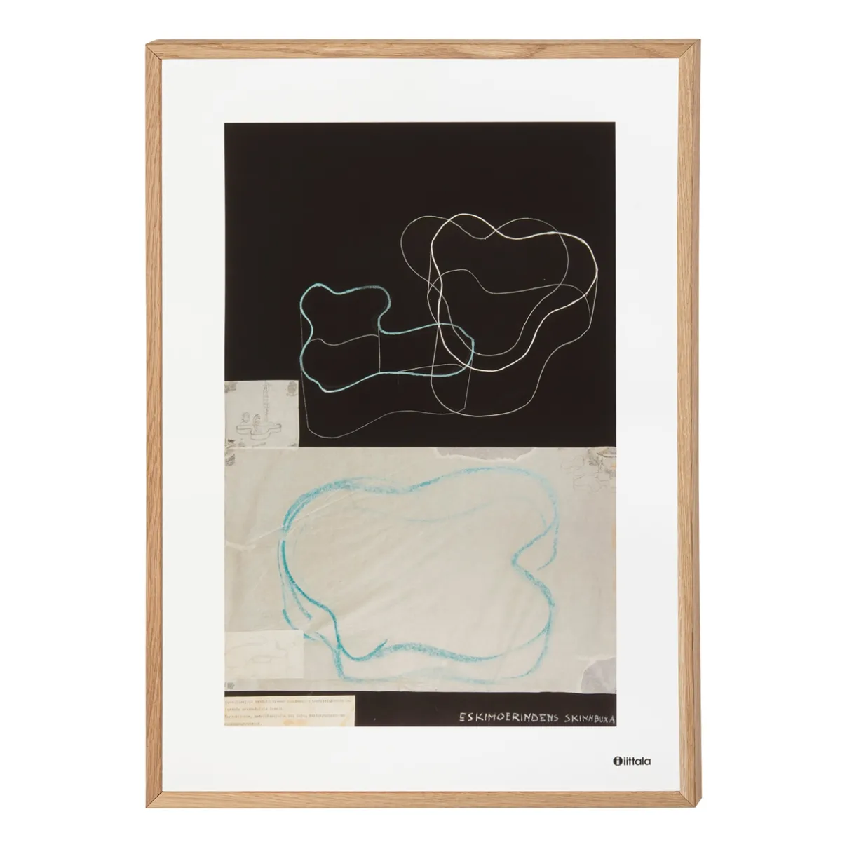 IITTALA Alvar Aalto -Kokoelma|Piensisustus-Aalto taidejuliste 50x70cm Luonnos Musta