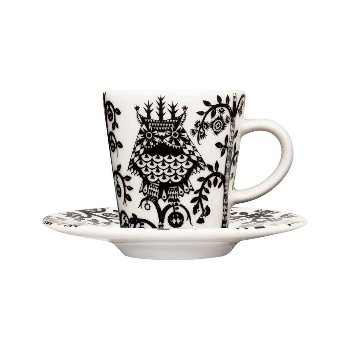 IITTALA Mukit Ja Kupit-Espressokuppi 0,1L & vati 11cm Musta