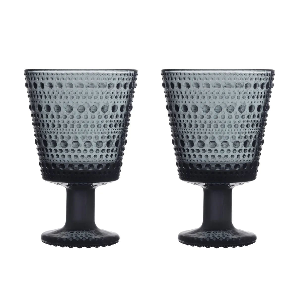 IITTALA Aktiivinen Juomalasit-Jalkalasi 26cl 2 kpl Tummanharmaa