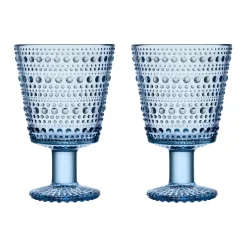 IITTALA Aktiivinen Juomalasit|Viinilasit-Jalkalasi 26cl 2kpl Vedensininen