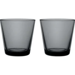 IITTALA Aktiivinen Juomalasit-Juomalasi 21cl 2kpl Tummanharmaa