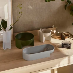 IITTALA Sisustuskulhot Ja -Tarjottimet|Piensisustus-Keraaminen kulho 370x75mm vaaleanharmaa
