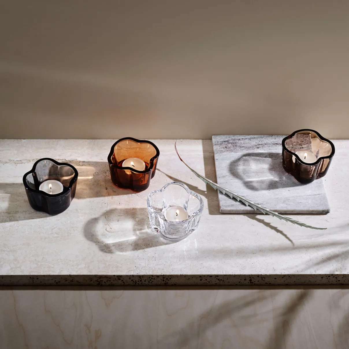 IITTALA Alvar Aalto -Kokoelma|Kynttilälyhdyt-Kynttilälyhty 60mm Harmaa