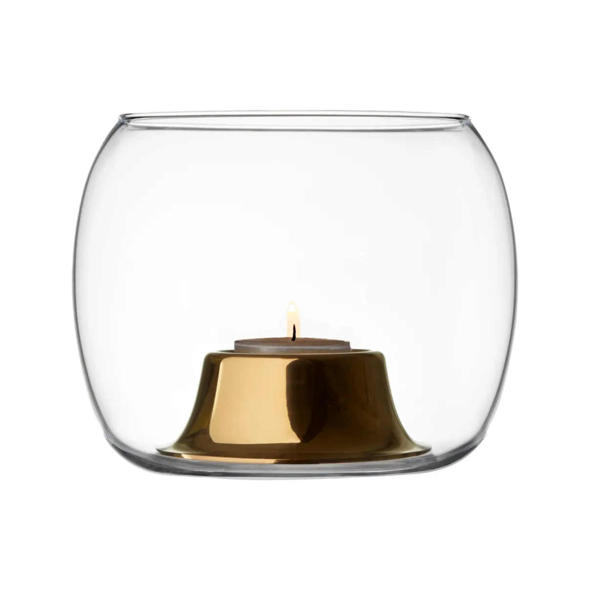 IITTALA Kynttilälyhdyt-Kynttilälyhty 141x115mm /ruusukulta Kirkas