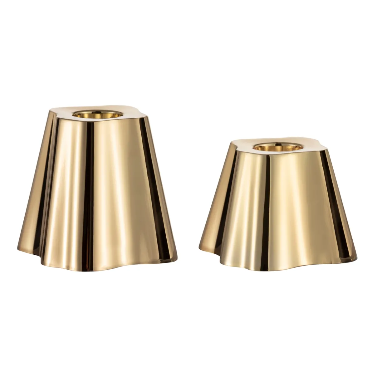 IITTALA Alvar Aalto -Kokoelma|Kynttilänjalat-Kynttilänjalka 50+65mm 2kpl Messinki