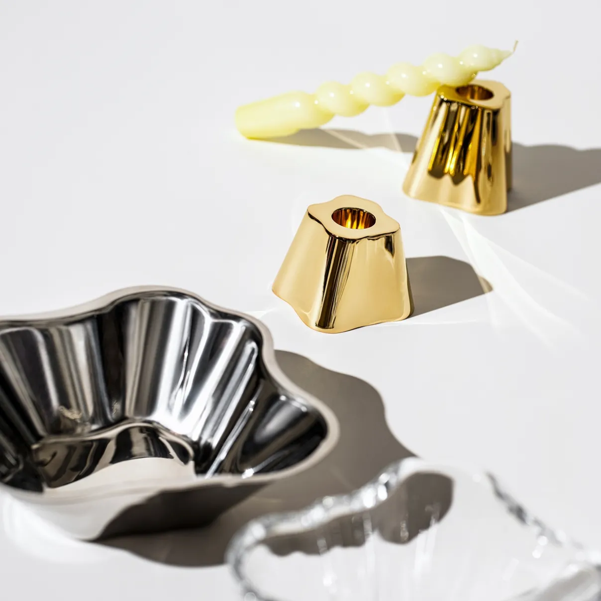 IITTALA Alvar Aalto -Kokoelma|Kynttilänjalat-Kynttilänjalka 65mm Messinki
