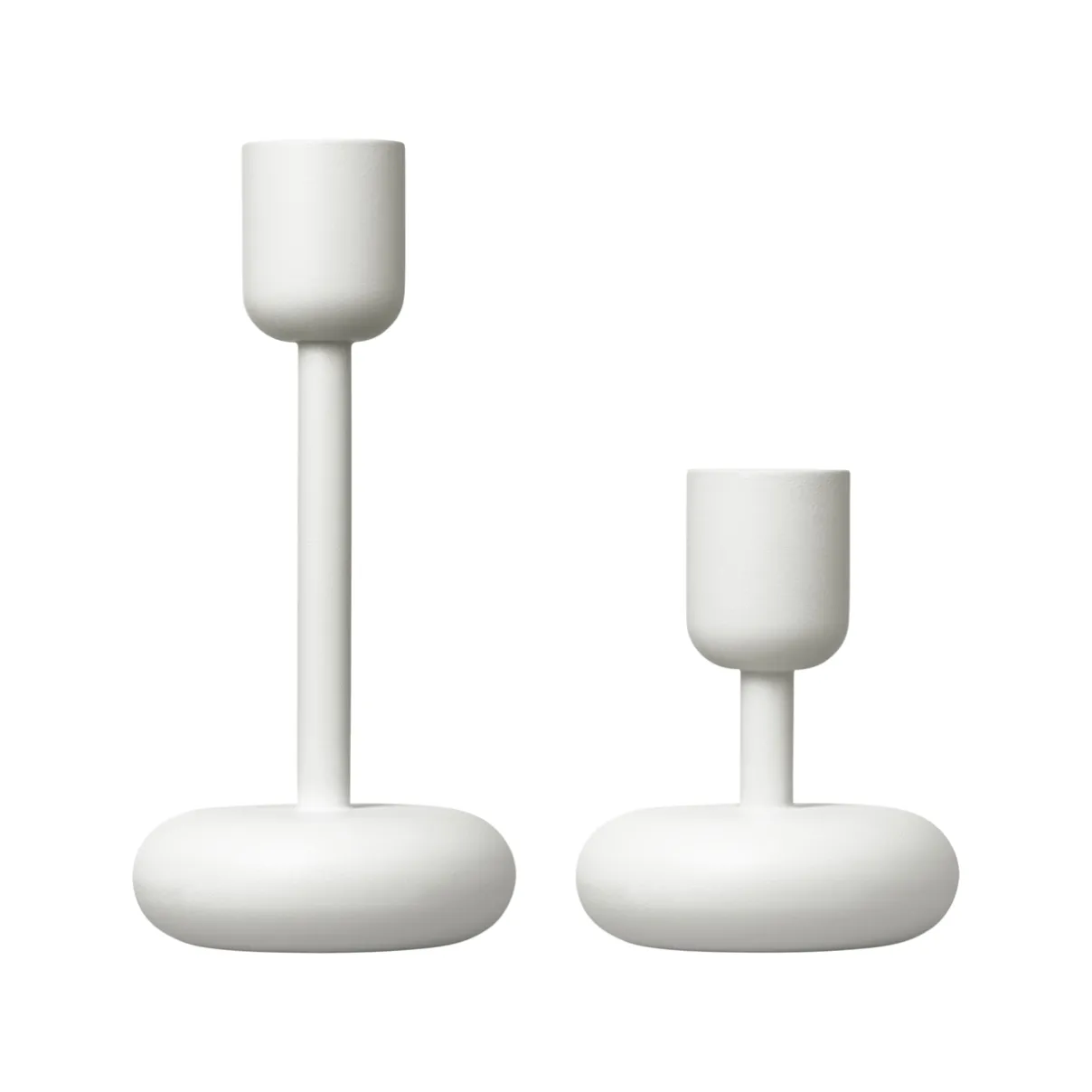 IITTALA Kynttilänjalat-Kynttilänjalka valkoinen 107+183mm 2-kpl
