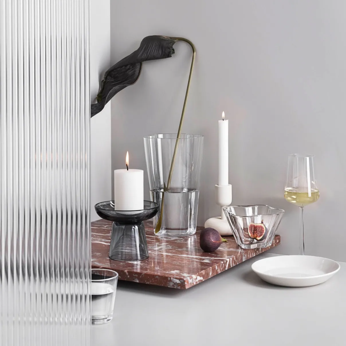 IITTALA Kynttilänjalat-Kynttilänjalka 107mm Valkoinen