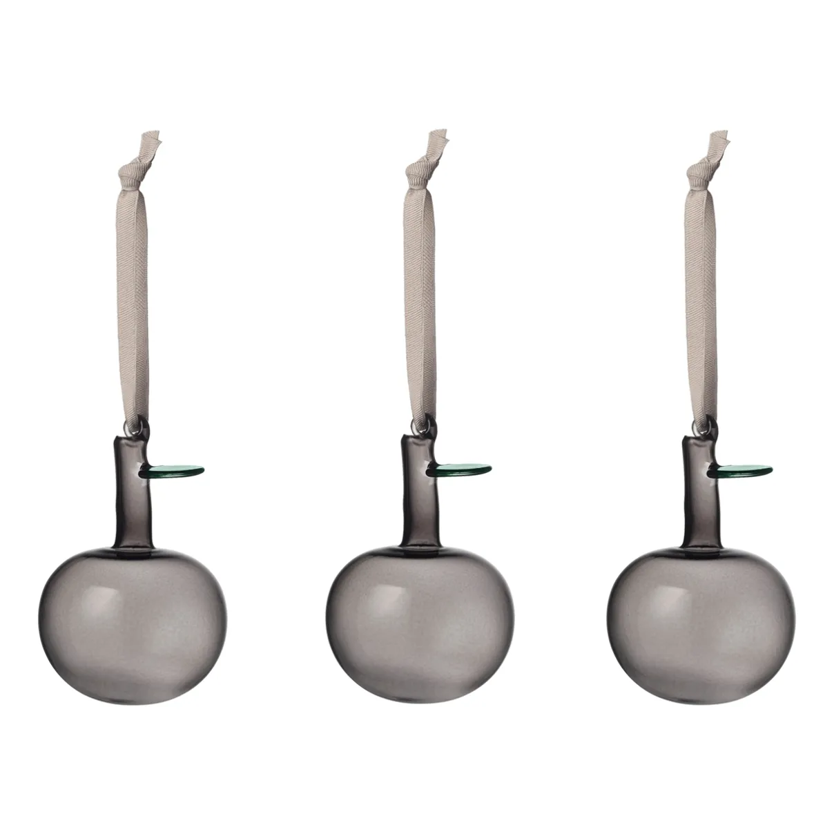 IITTALA Lasikoristeet-Lasiomena 3kpl Harmaa
