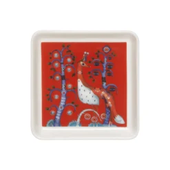IITTALA Lautaset-Lautanen neliö 12x12cm punainen Musta