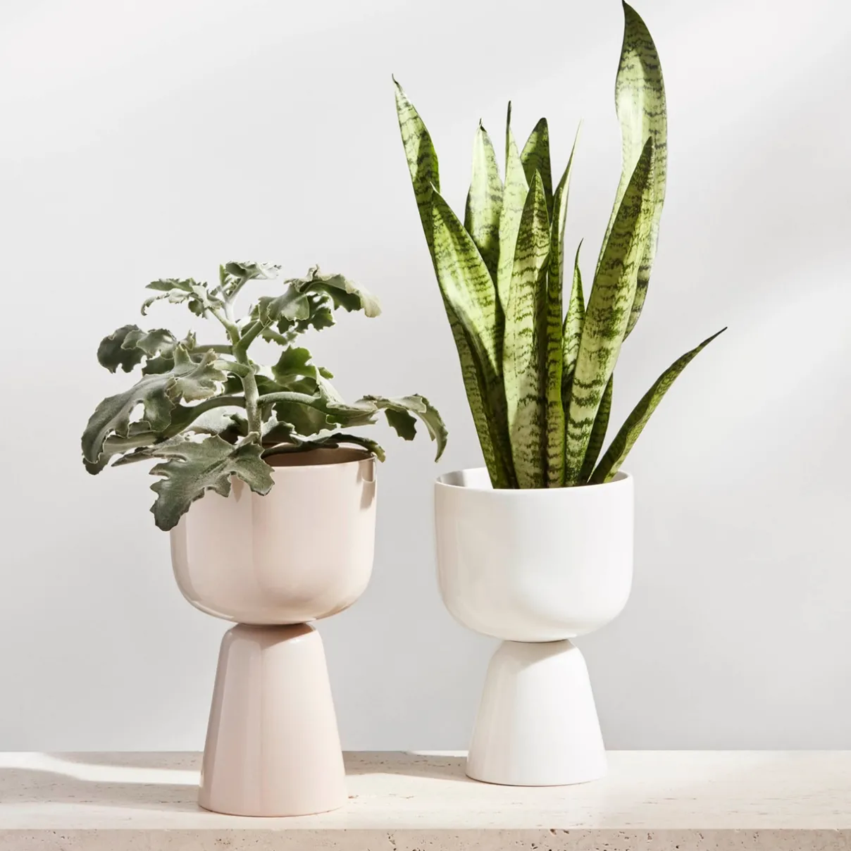 IITTALA Kukkaruukut-Ruukku jalallinen S korkea Beige