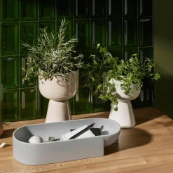 IITTALA Kukkaruukut-Ruukku jalallinen S korkea Beige