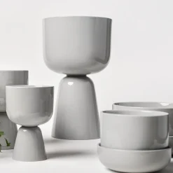 IITTALA Kukkaruukut-Ruukku ja vati vaalean S Harmaa