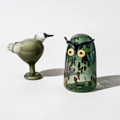 IITTALA Birds By Toikka|Taide-Esineet-Sarvipöllö 110x175mm havunvihreä Havunvihreä